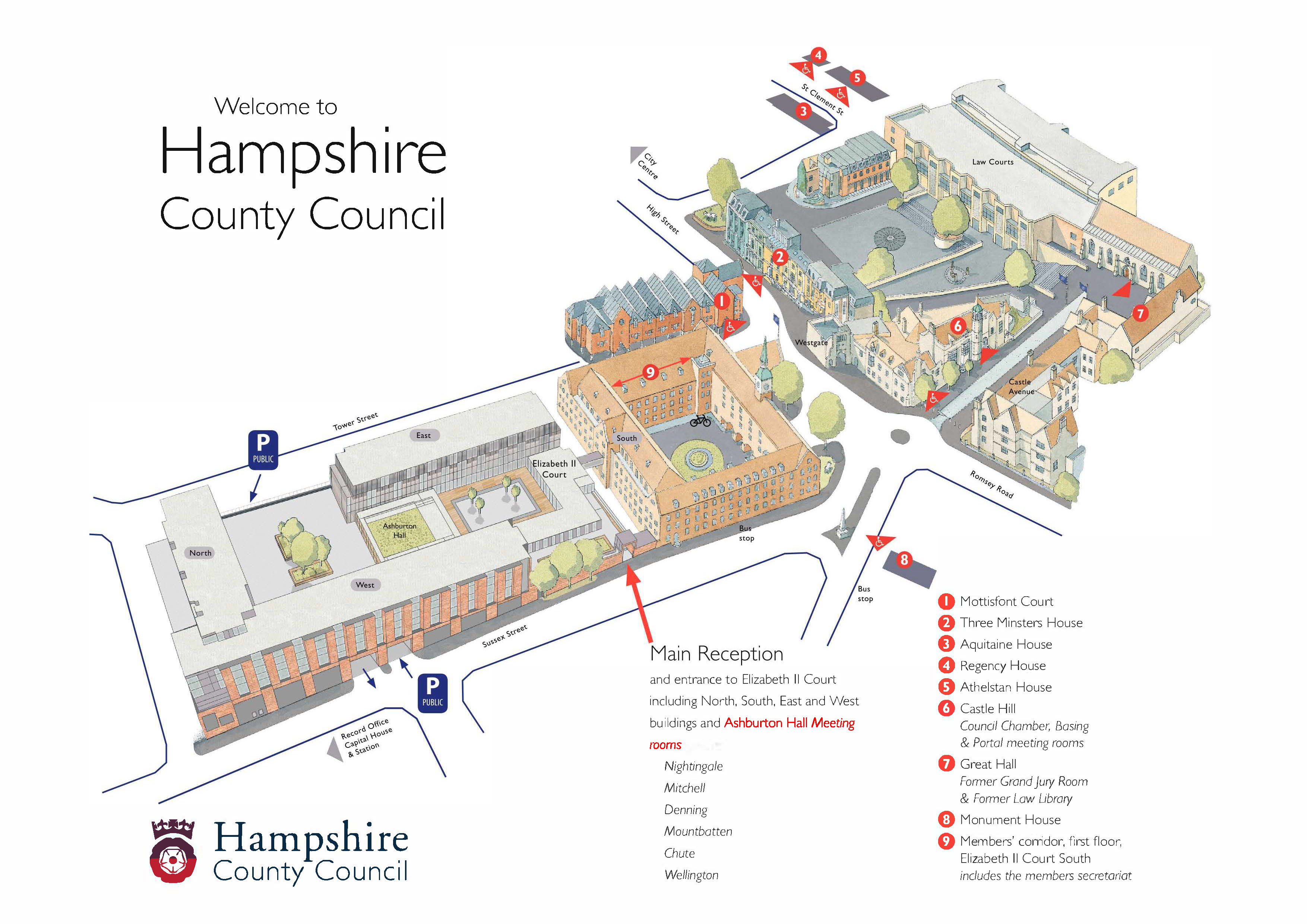 AGM map to Ashburton Hall, Elizabeth II Court