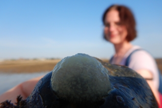 Laura with acanthodoris pilosa sea slug © Jenny Mallinson