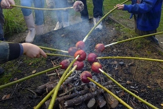 Campfire Cooking Toffee Apples 