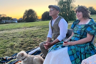 Melissa and her husband at their handfasting ceremony © Melissa Wall