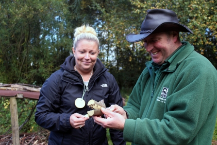 Forest School training at Blashford Lakes nature reserve