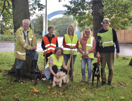 Volunteers on the Wildflower Island Project