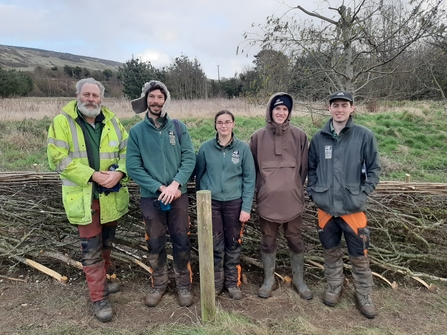 Woodland Apprentices at the Isle of Wight Hedgelaying Competition 2020 © HIWWT