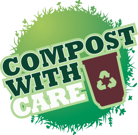 Graphic reading "Compost with care"