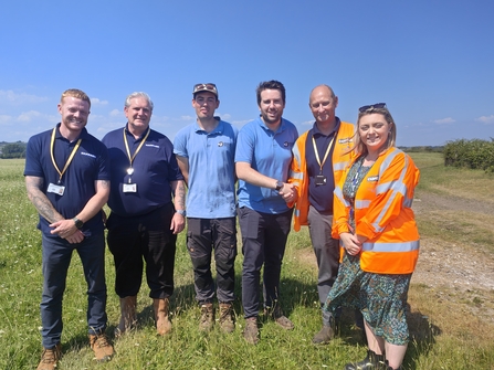 Cappah and Trust staff at Farlington Marshes Nature Reserve