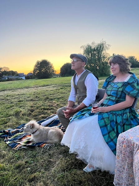 Melissa and her husband at their handfasting ceremony © Melissa Wall