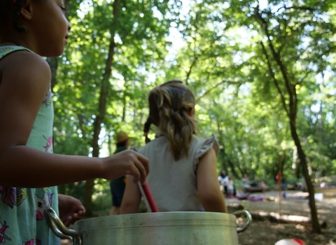 Young children at Forest School